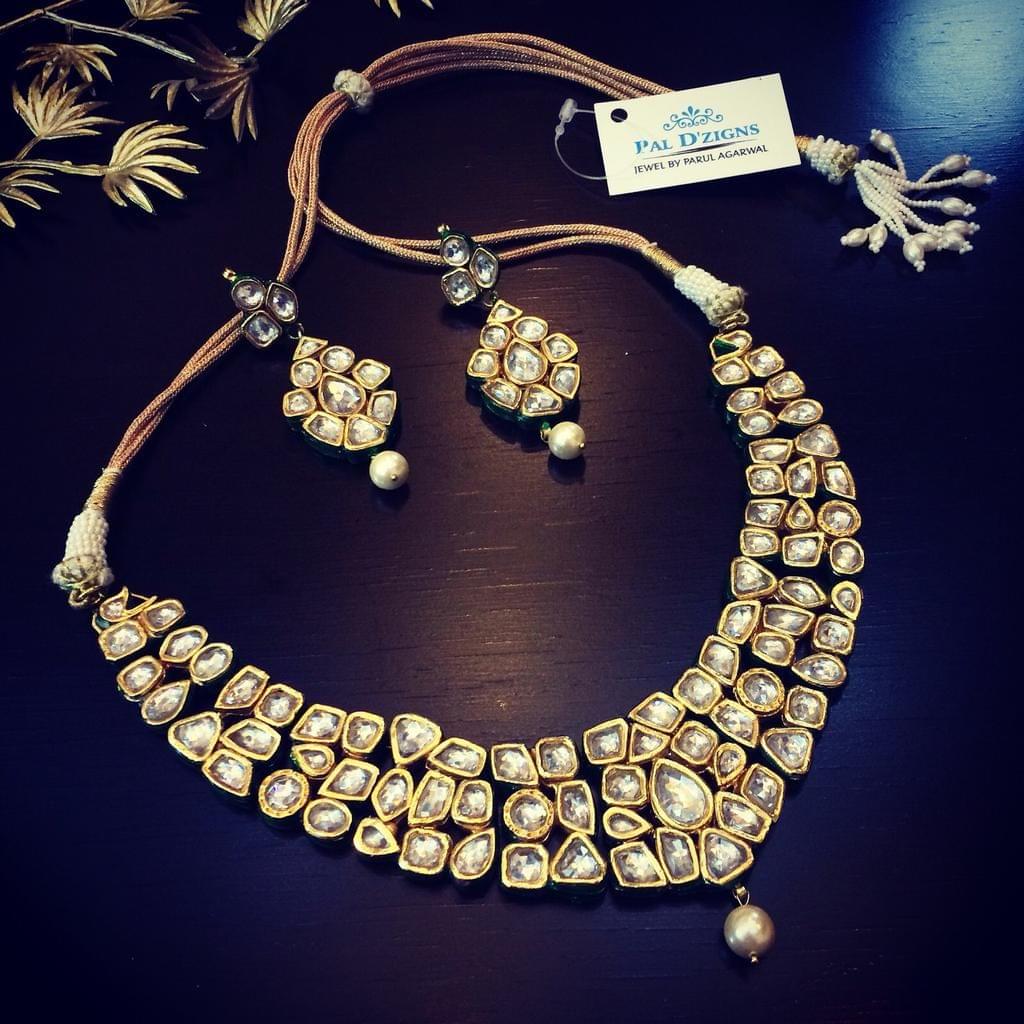 Rajwadaa Polki Neckline Set