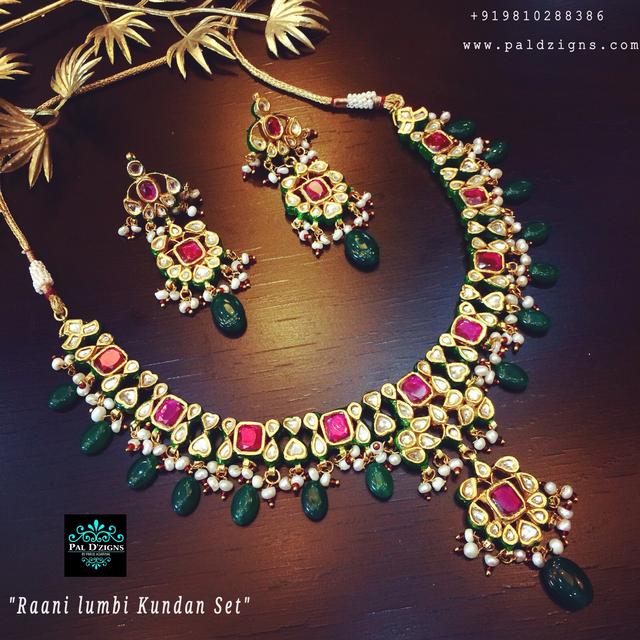 Rani Lumbi Kundan set