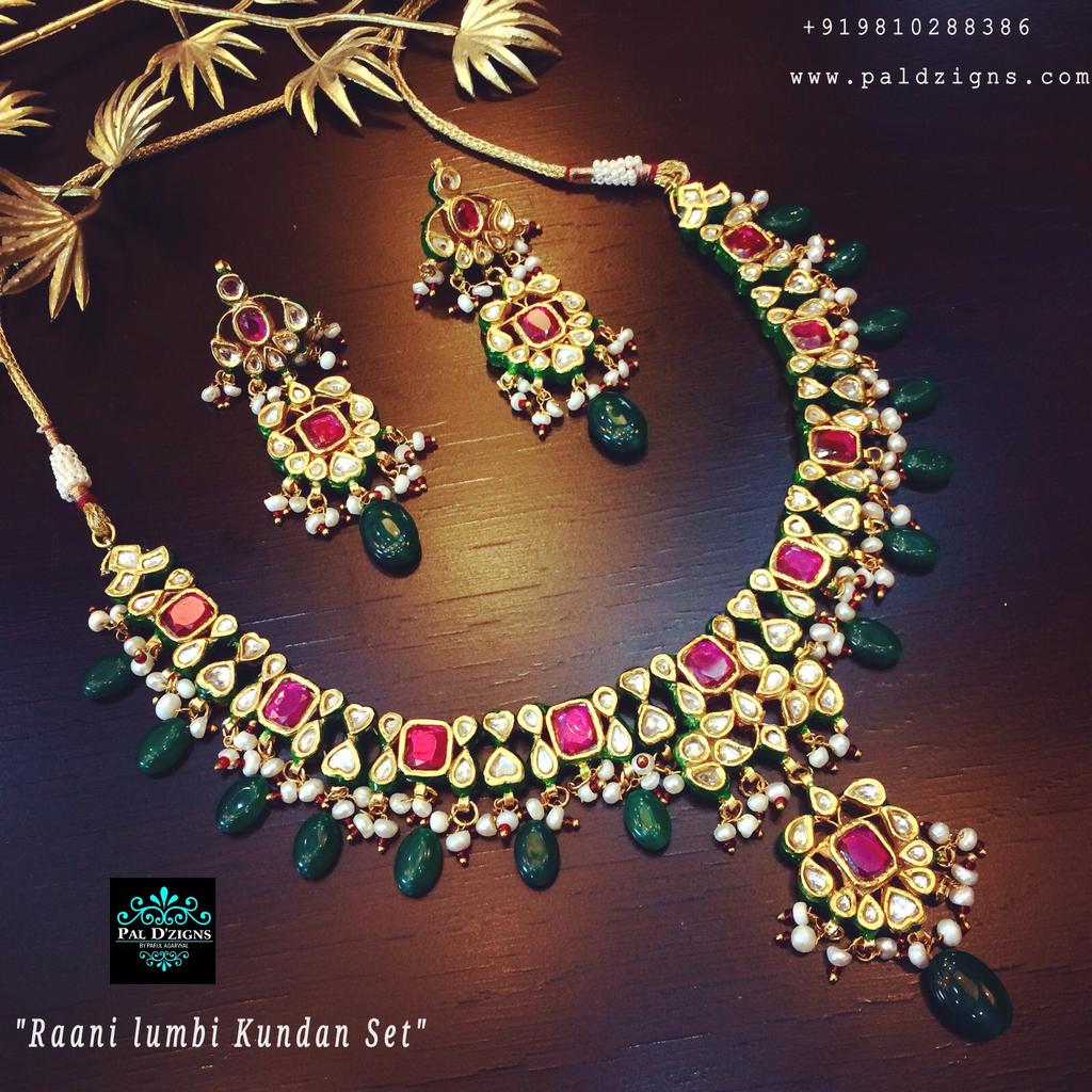 Rani Lumbi Kundan set