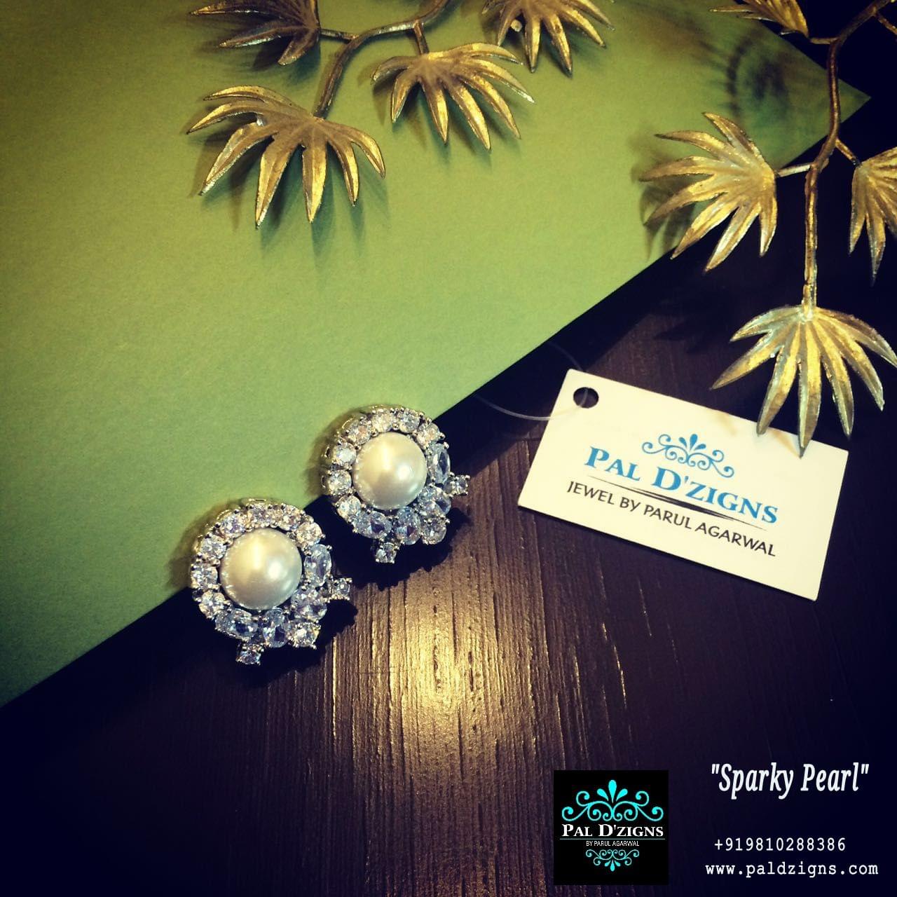Sparky Pearl Diamond Earring