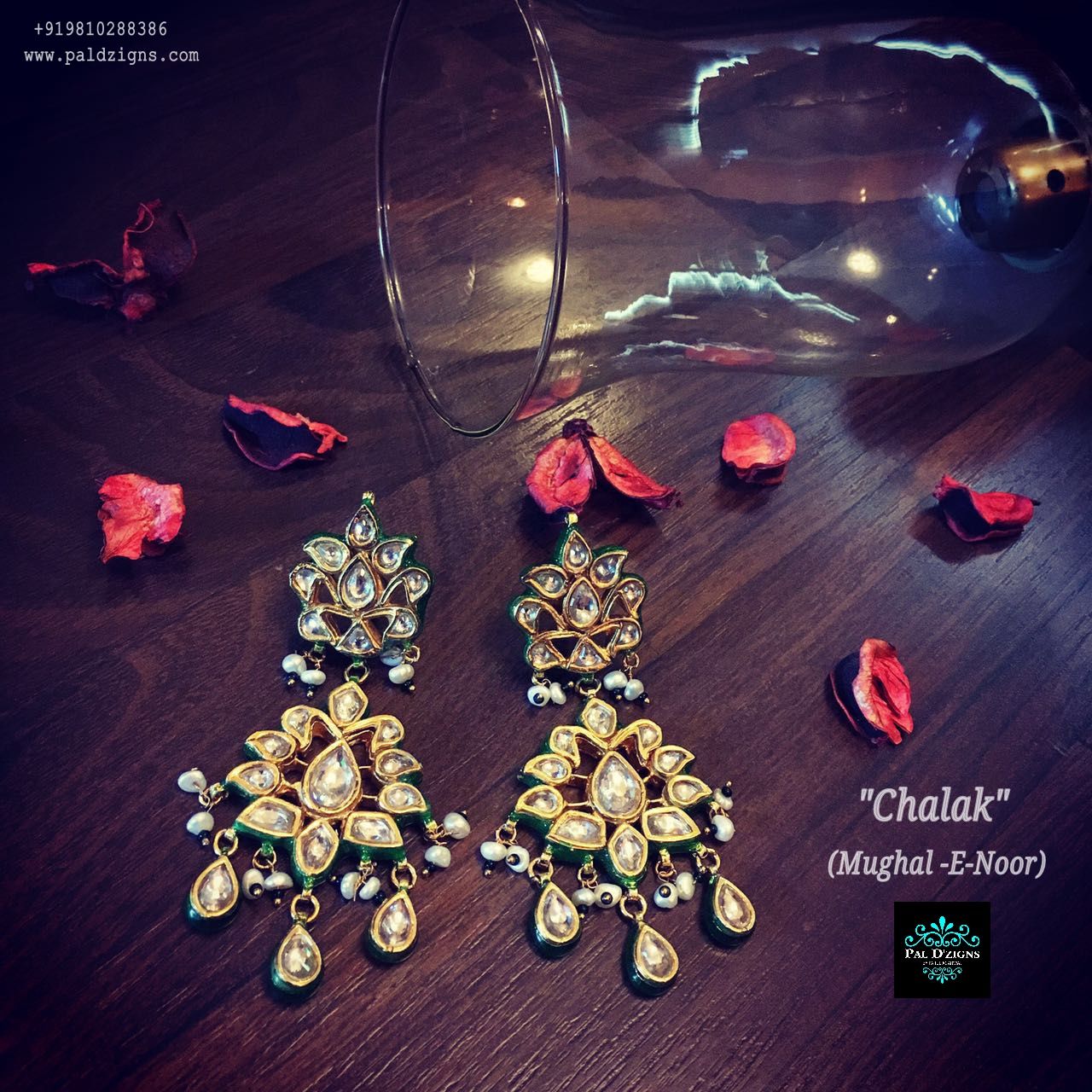 Chalak Kundan polki earings