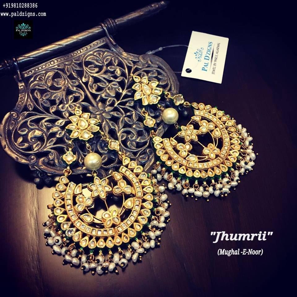 Jhumrii Kundan earring