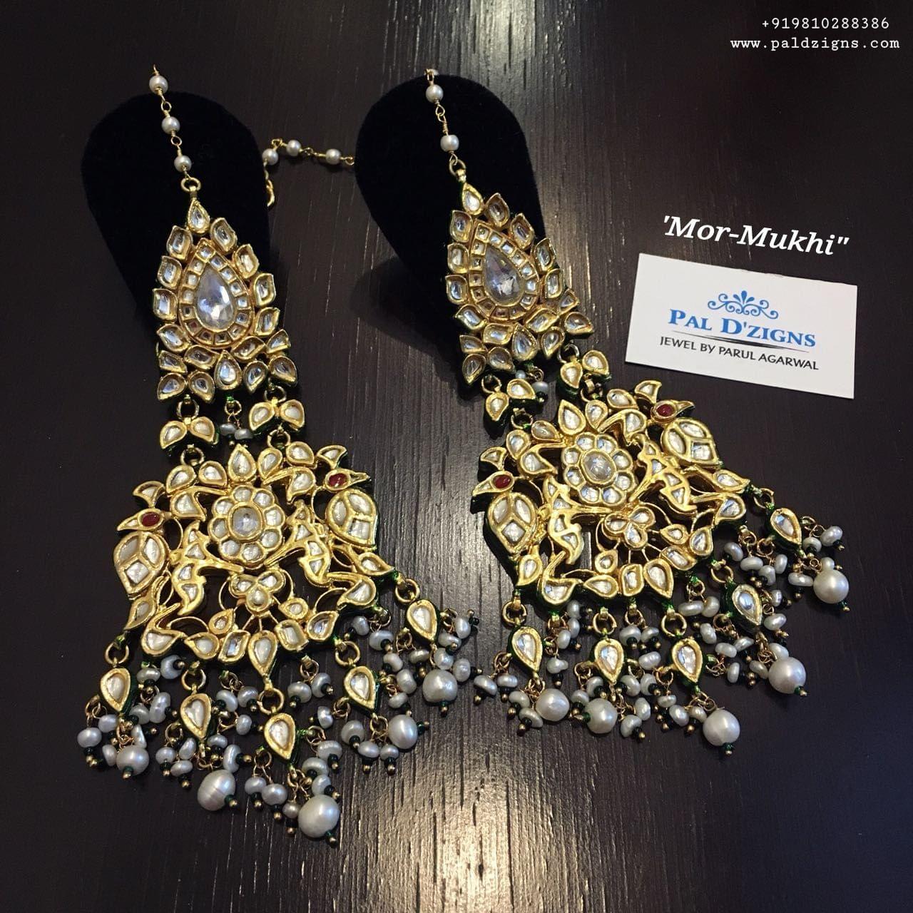 Mor-Mukhi Kundan Earings