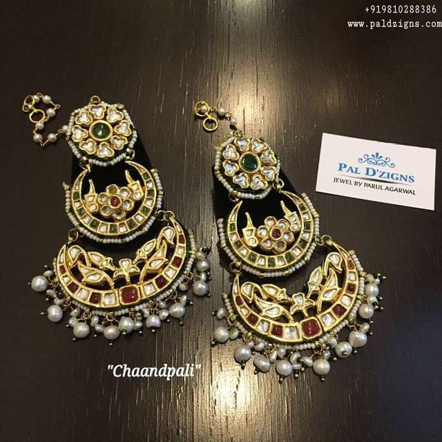 Chandpali Kundan Earings