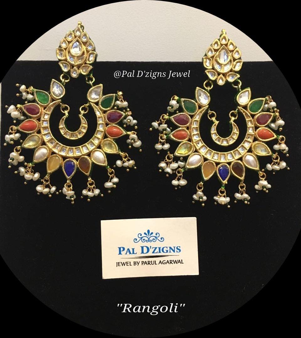 Rangoli Navrattan Earing