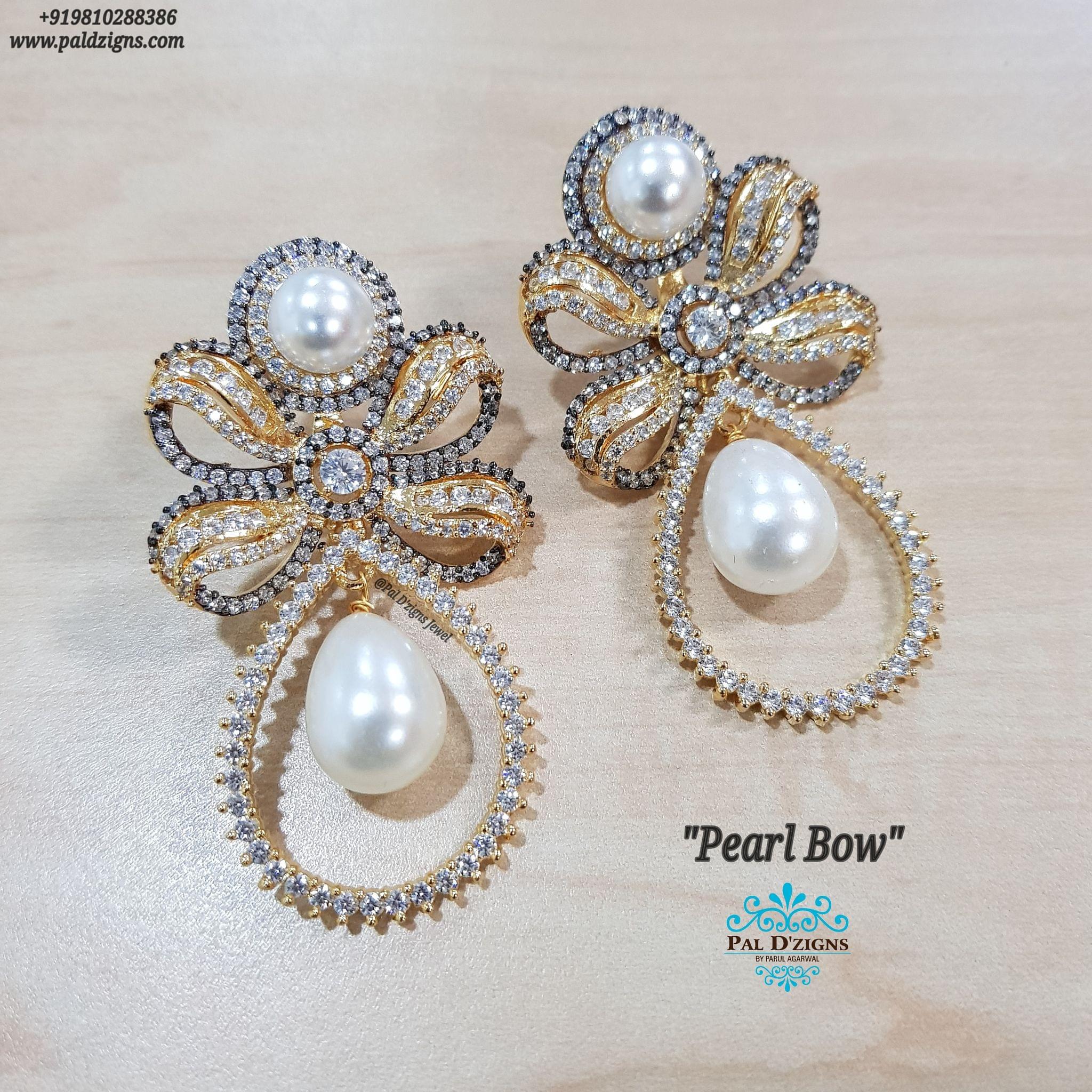 Pearl Bow Earings