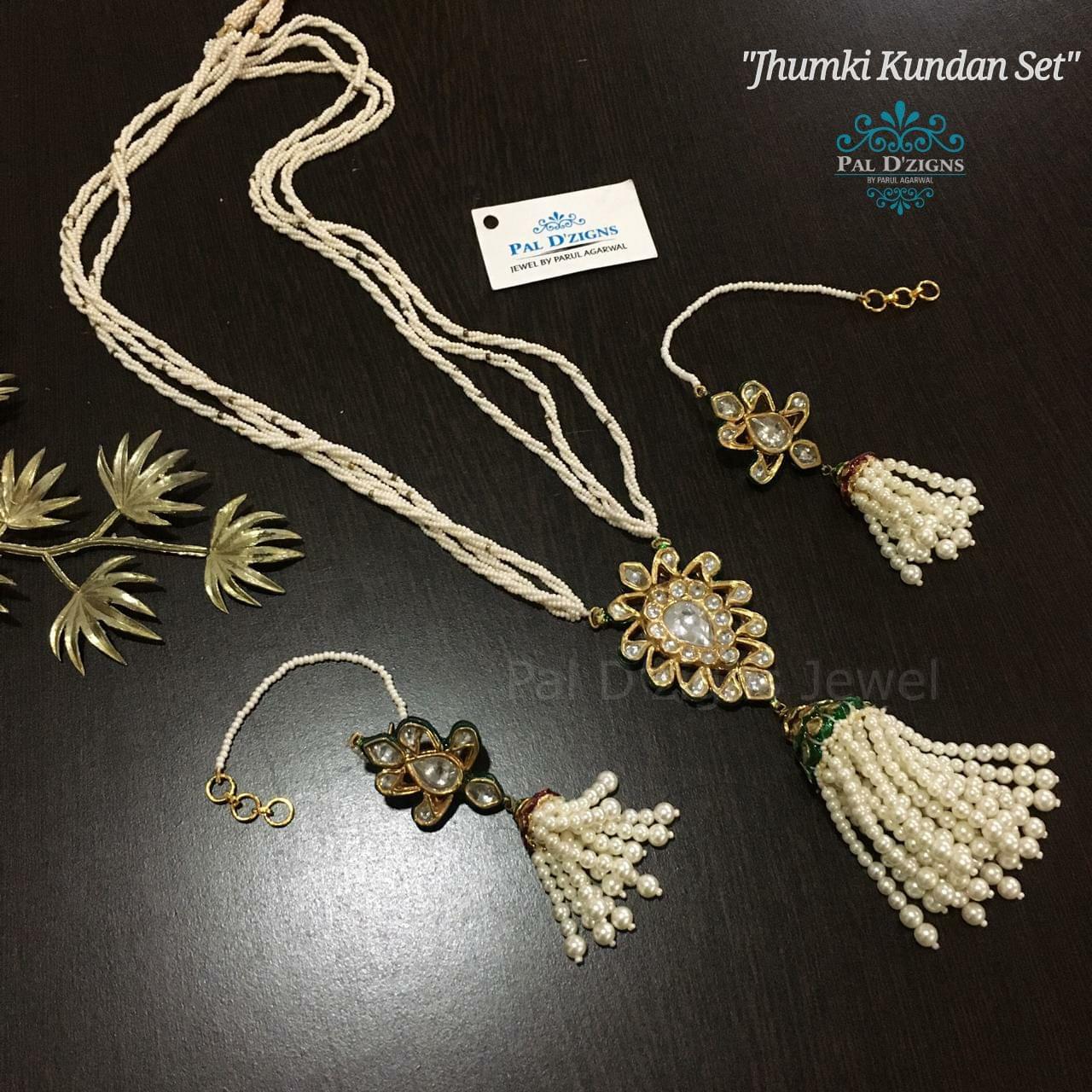 Jhumki Kundan set